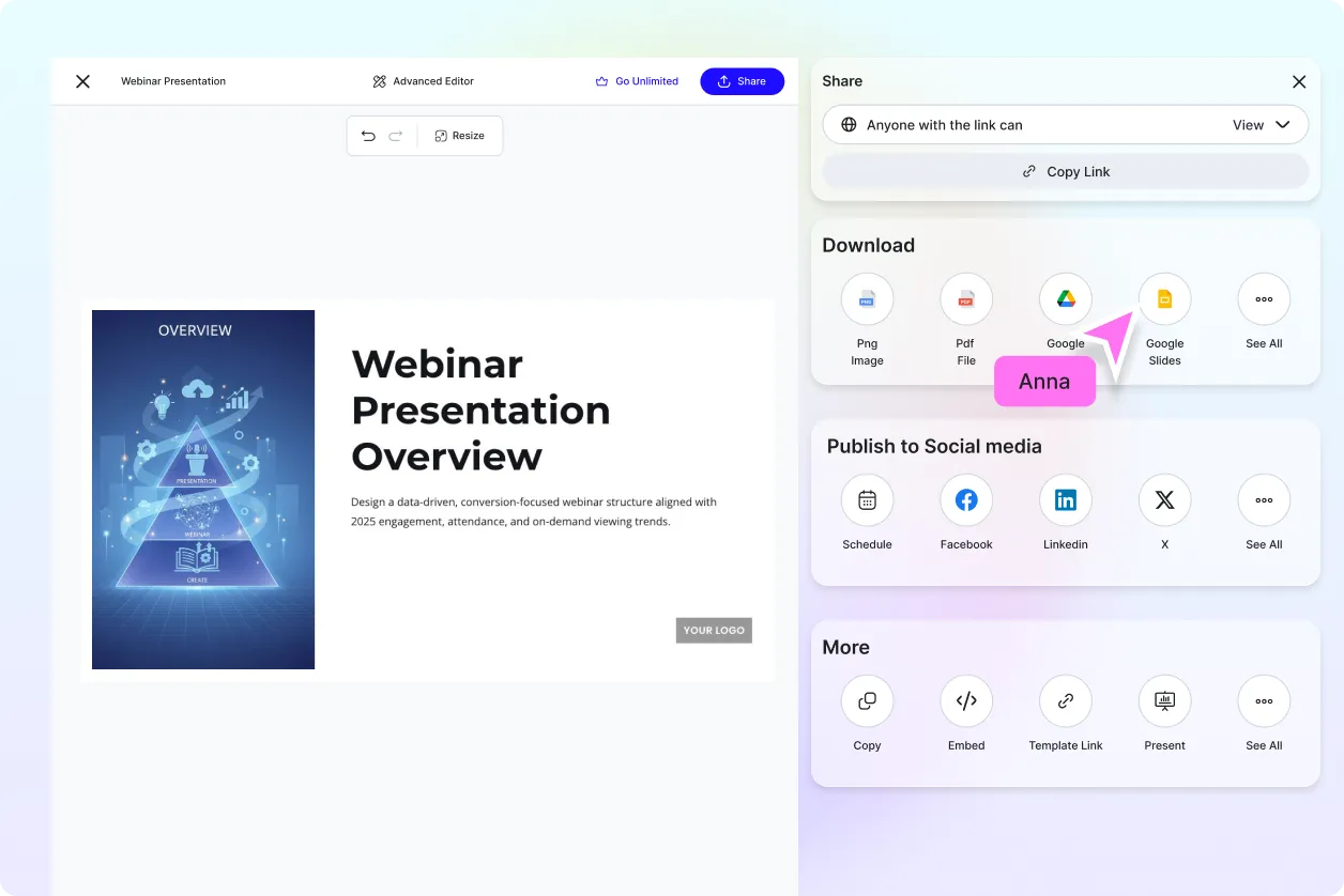 Free AI Webinar Presentation Generator, Free AI Webinar Slide Maker Online